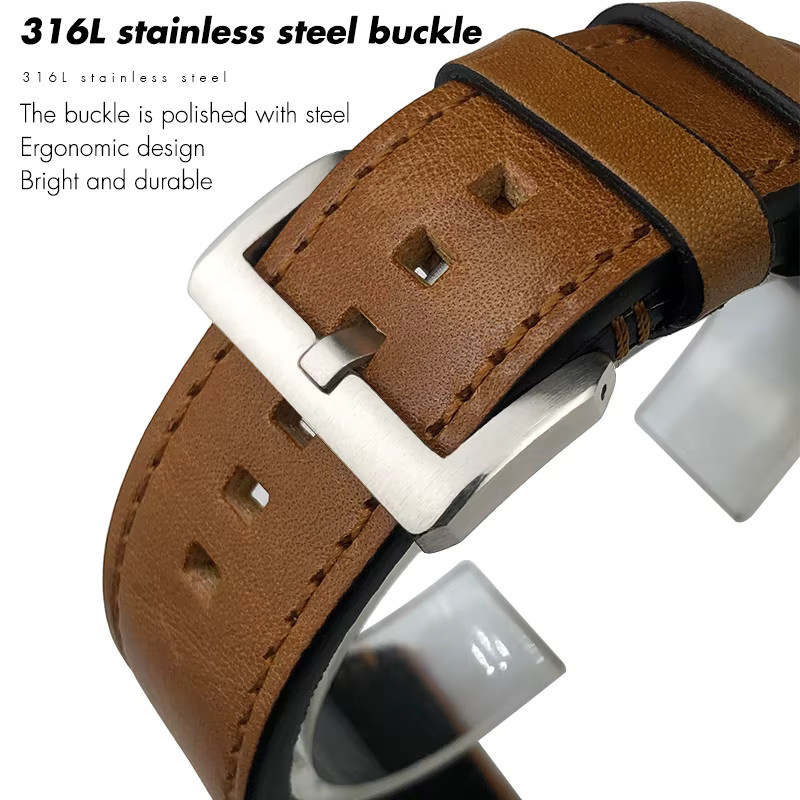 Uhrenarmband DYNANIC, Leder, Braun, 22mm, 23mm - Bild 3