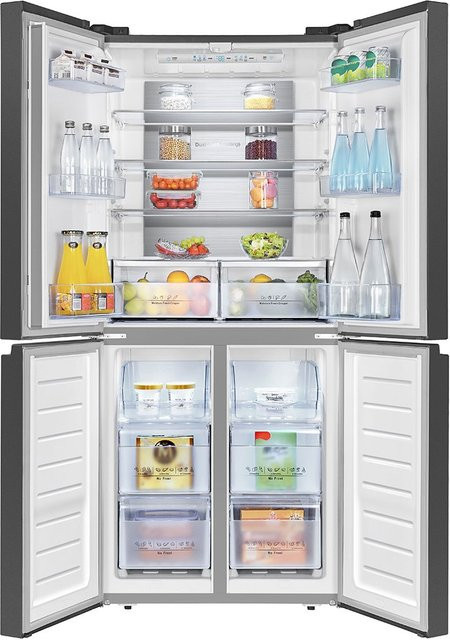 Hisense Kühl-Gefrierkombination RQ563N4SF2 in Black Inox mit No-Frost und Bottom-Freezer-Design - Bild 1