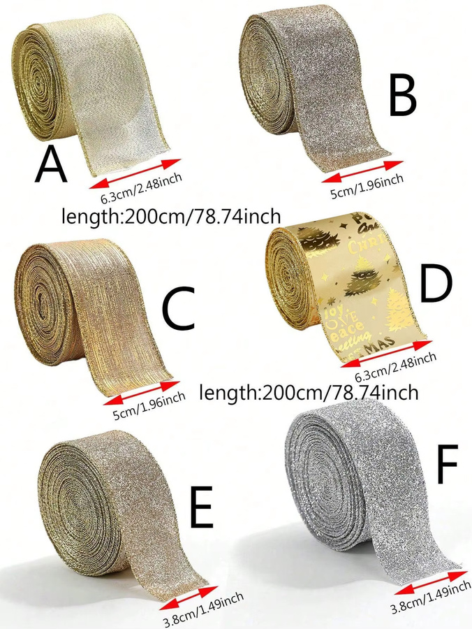 AfyouWk Dekoratives Baumwollband in Gold für Valentinstag und DIY-Geschenkverpackungen - Bild 2