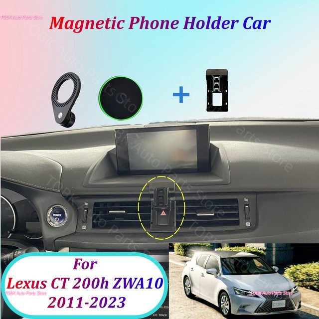 Magnetischer MagSafe Handyhalter für Lexus CT 200h ZWA10 in Schwarz mit kabelloser Ladestation als Innenraum-Zubehör - Bild 1