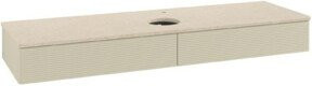 V&B Waschtischunterschrank Antao mit Frontstruktur, grau lackiert, Wandmontage, B/T: 160 x 50 cm - Bild 1