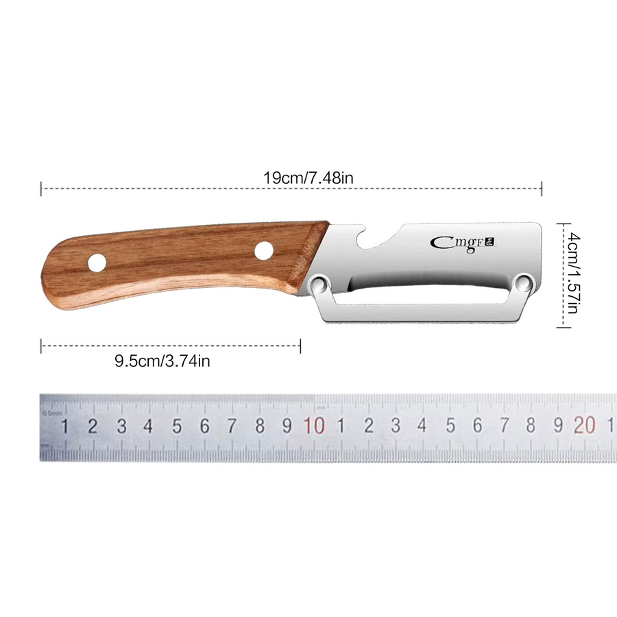 Multifunktionaler ACRDDK Edelstahl-Gemüseschäler mit ergonomischem Griff und Flaschenöffner in Silber - Bild 5