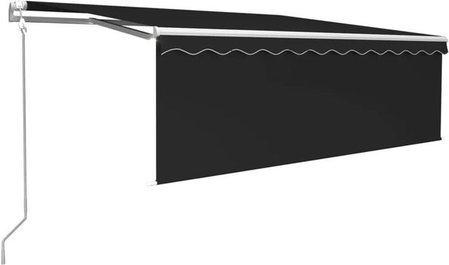 vidaXL Automatische Markise mit Rollo, LED und Windsensor, Farbe: Anthrazit, B x H: 4 x 3 m - Bild 1