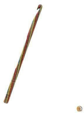 Knitpro Symphonie Häkelnadel aus mehrfarbigem Holz mit spitzer Spitze, Länge: 15 cm, Durchmesser: 3 mm - Bild 1