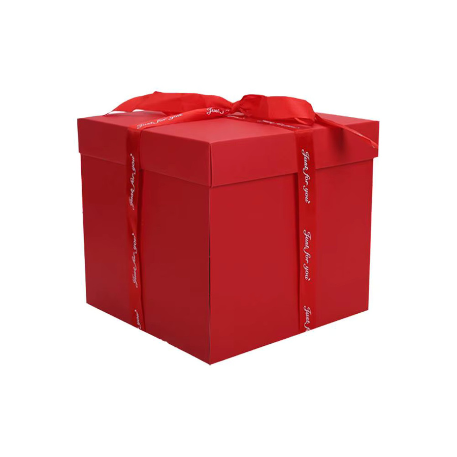 Große Explosions-Geschenkbox aus Pappe in Pink für Geburtstag, Hochzeit, Jubiläen, Weihnachten und Valentinstag - Bild 2