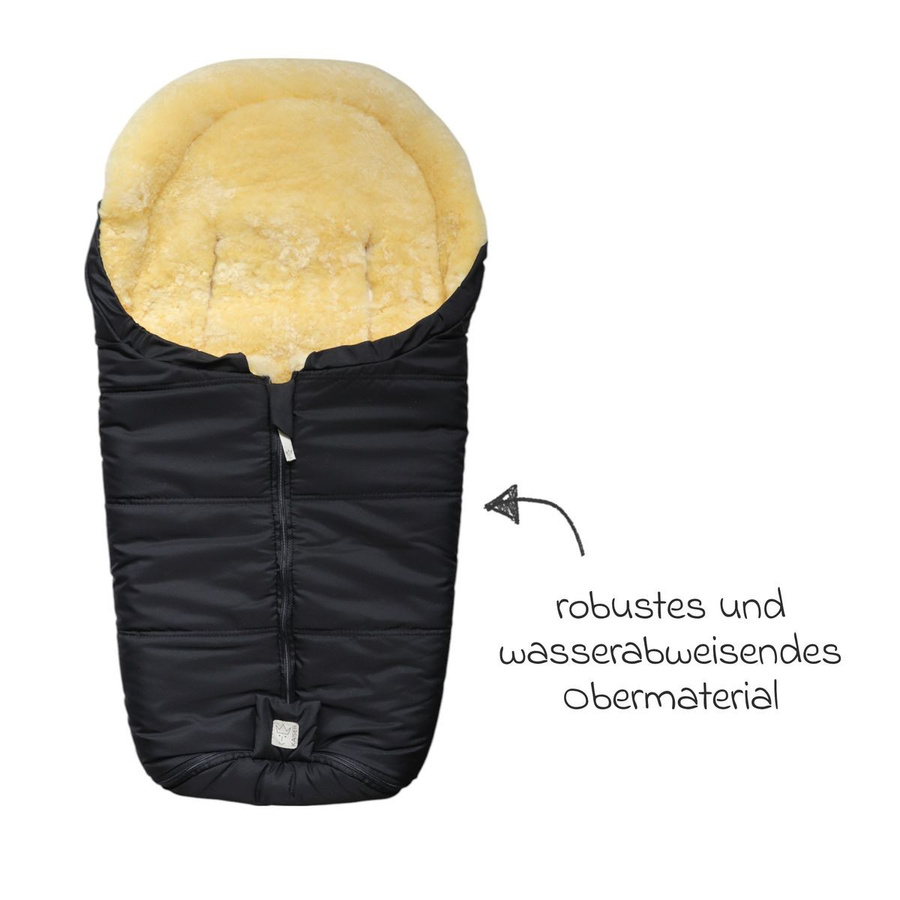 Kaiser Lammfell-Fußsack Naadja für Babyschalen und Babywannen, Schwarz - Bild 4