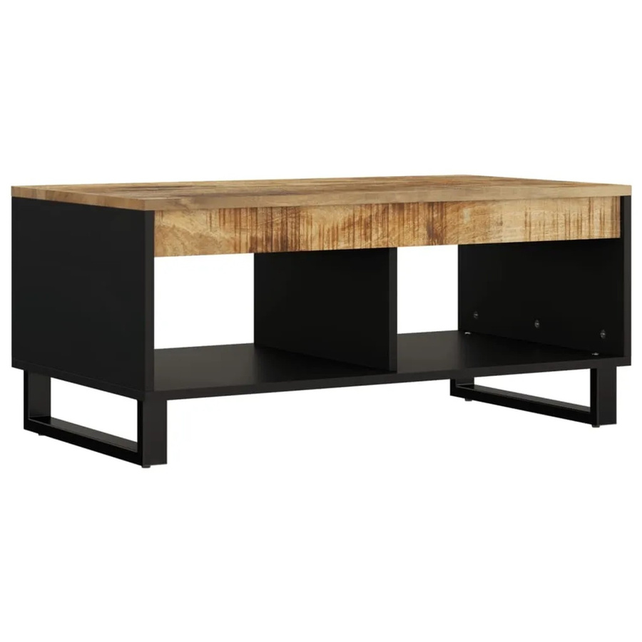 vidaXL Couchtisch aus massivem Mangoholz in Braun, B/T/H: 90 x 50 x 40 cm - Bild 2