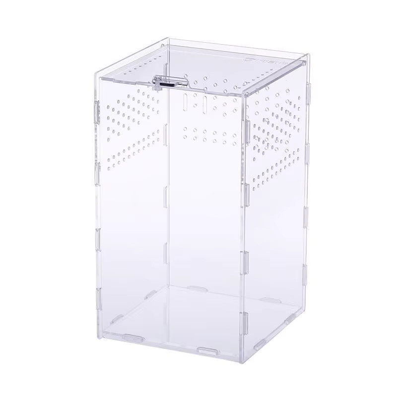 YOWEI Reptilien-Zuchtbox aus transparentem Acryl als atmungsaktiver Amphibien-Tank für Schildkröten, Spinnen, Eidechsen, Schlangen und Frösche - Bild 3