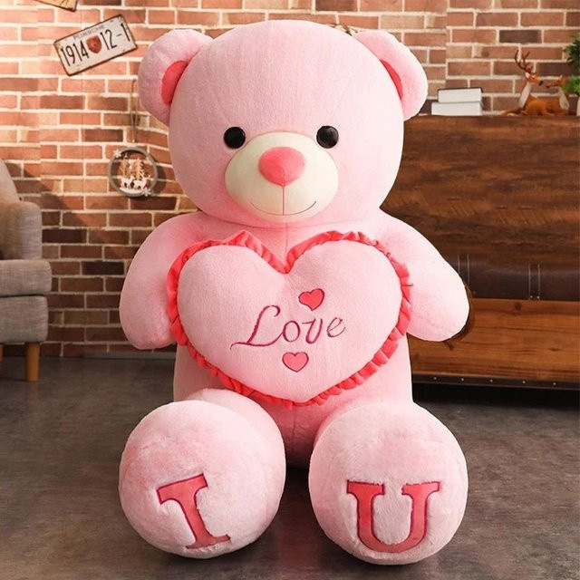Kidsly Liebe Plüschtier Bär, 80cm, Rosa/Pink - Bild 1