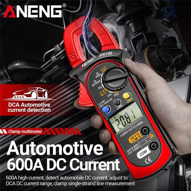 ANENG PN106 Multimeter-Zangenmessgerät für AC/DC Spannung, Strom, Widerstand, Kapazität und NCV Induktion mit True RMS - Bild 1