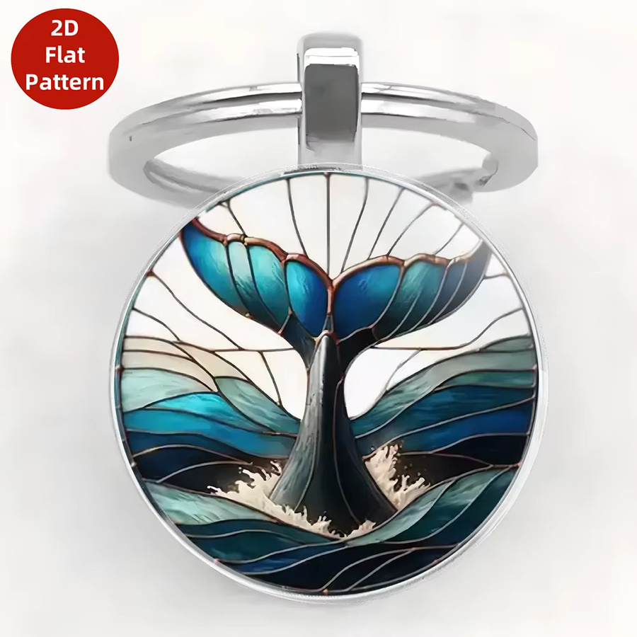 Noter Anhänger Schlüsselanhänger, buntes Glas, Unisex - Bild 2