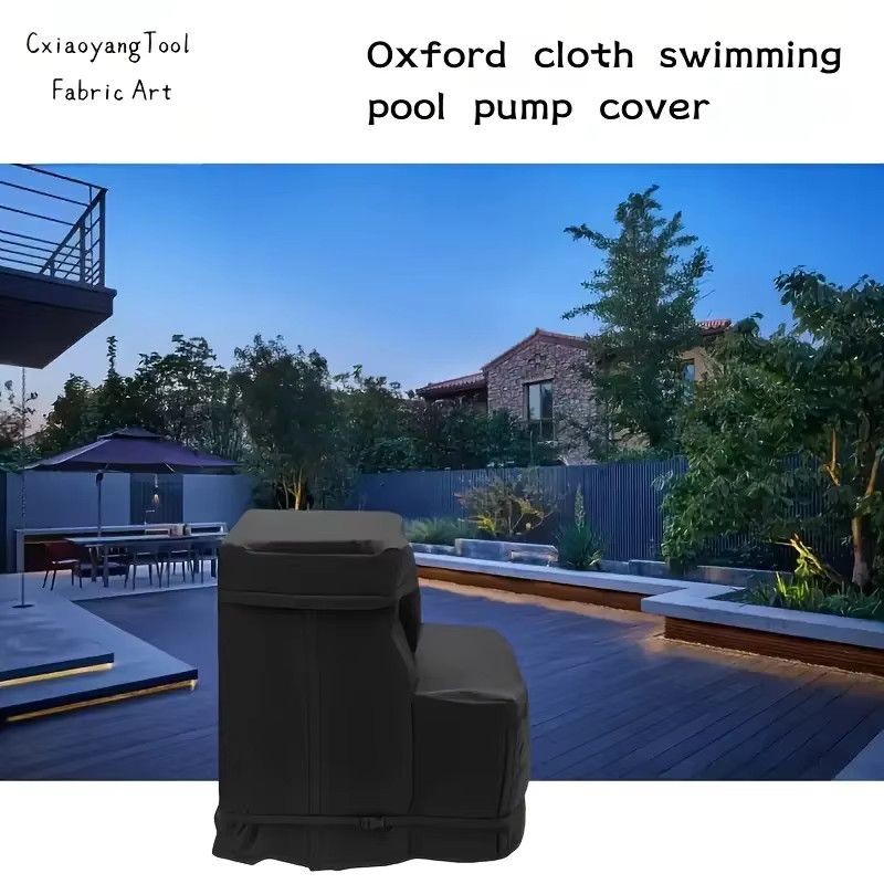 Intex Poolpumpenabdeckung aus 420D-Stoff in Schwarz für Filter mit 35,56–40,64 cm Durchmesser mit Klettverschluss - Bild 3