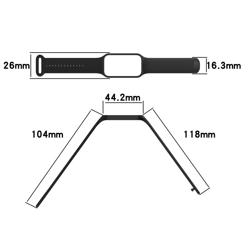 fegwilde Uhrenarmband Silikon, Xiaomi Band 8, Unisex - Bild 3