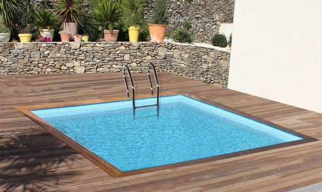 Holzpool mit den Maßen B/T/H: 305 x 305 x 119 cm - Bild 1