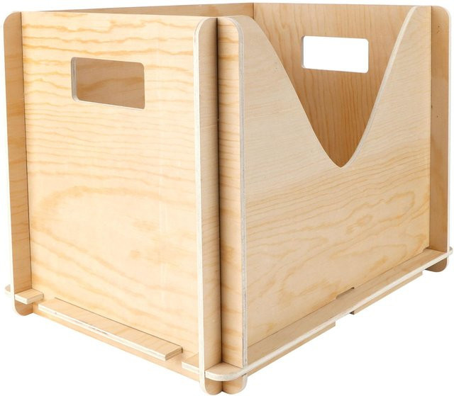 Aimo Holzbox Aufbewahrungs-Organizer in Beige mit Griffen für DIY-Bastelarbeiten und Heimdekoration - Bild 1