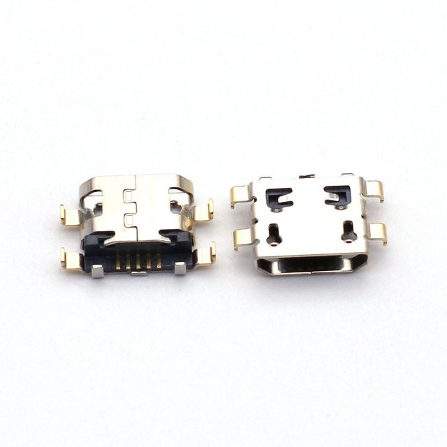 50 Stück USB-C Ladeport Dock Connector für Motorola Moto G6 Play XT1922-3-4 und Moto E5 XT1944 / E5 Plus XT1924 in Silber - Bild 1