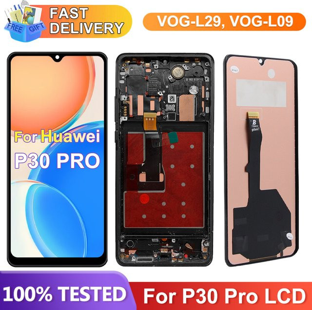 TFT P30 Pro Display Bildschirm mit Touchscreen Digitizer Montage Ersatz für Huawei P30 Pro VOG-L29 VOG-L09 in Schwarz - Bild 1