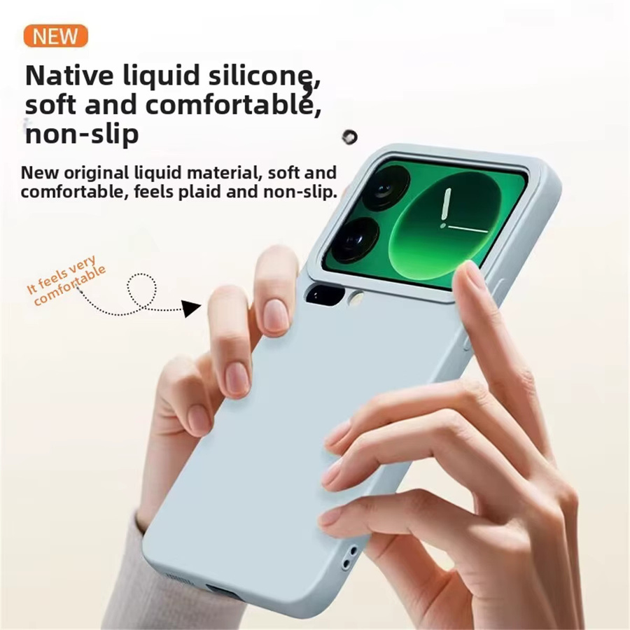 Schlanke Silikon Handyhülle aus weichem TPU für Xiaomi Mi 14, 15 Ultra und 17 Pro Max in Schwarz - Bild 2