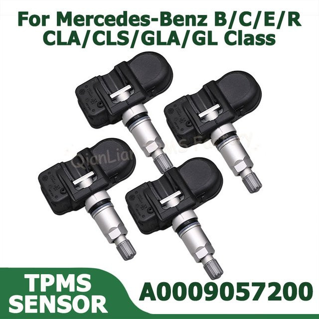 GANGLE TPMS-Sensoren 433MHz in Schwarz für Mercedes-Benz B C E R CLA CLS GLA GL-Klasse GLK SL SLK Sprinter Classic Combi Vito Tourer A0009057200 - Bild 1