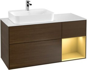 V&B Finion Waschtischunterschrank mit LED-Wandbeleuchtung, Wandmontage, Breite: 120 cm - Bild 1