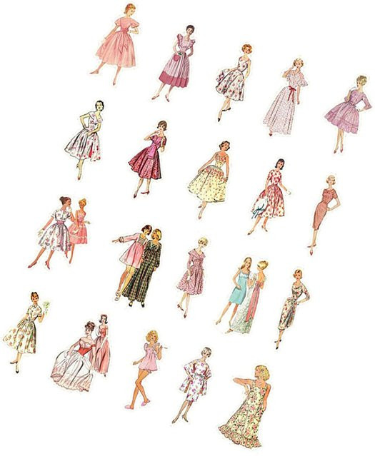 GoolRC Vintage Damen Sticker Set in Multicolour für Scrapbook und Planer - Bild 1