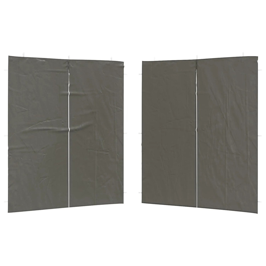 vidaXL Party Zelt Seitenteile 2er Set Anthrazit B: 200 cm, H: 195 cm aus PE und Stahl - Bild 2