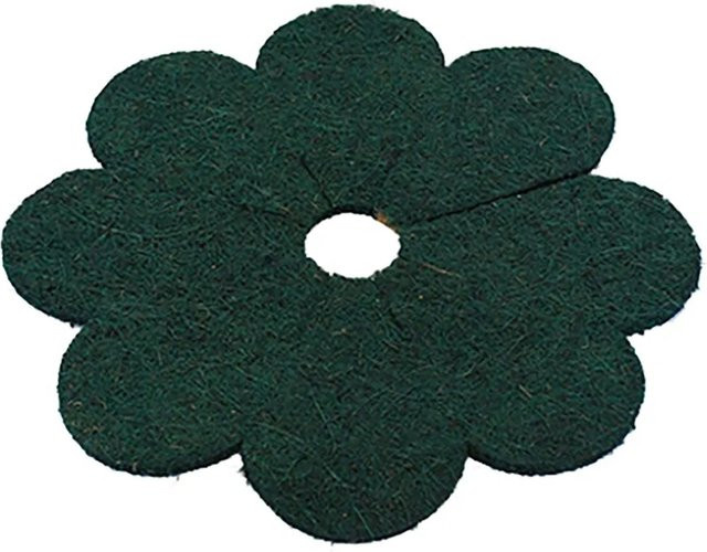 Proflora Mulchscheibe für Blumen und Pflanzen aus Kokosfasern und Naturkautschuk, Grün, Durchmesser: 37 cm, 3er Set - Bild 1