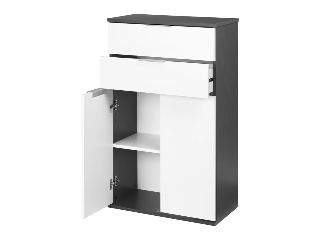 LIVARNO HOME Kommode mit bodenschonenden Möbelgleitern in Grau und Weiß - Bild 3