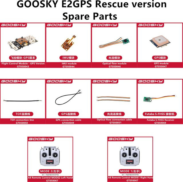 GOOSKY E2 GPS UH-1Y Rettungsversion RC Hubschrauber Ersatzteile, Flight Control GPS IMU TOF Optischer Flussempfänger Steuerleitung - Bild 1