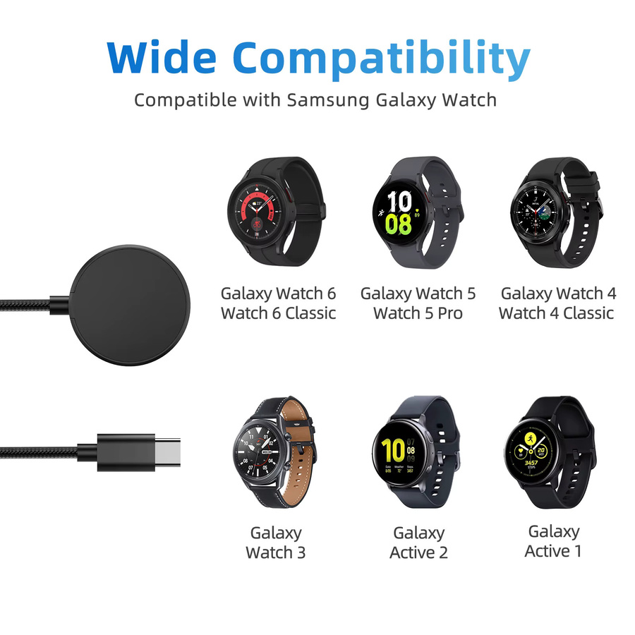Samsung Smart Watch-Ladegerät, Aluminium, USB-C, Schwarz - Bild 4
