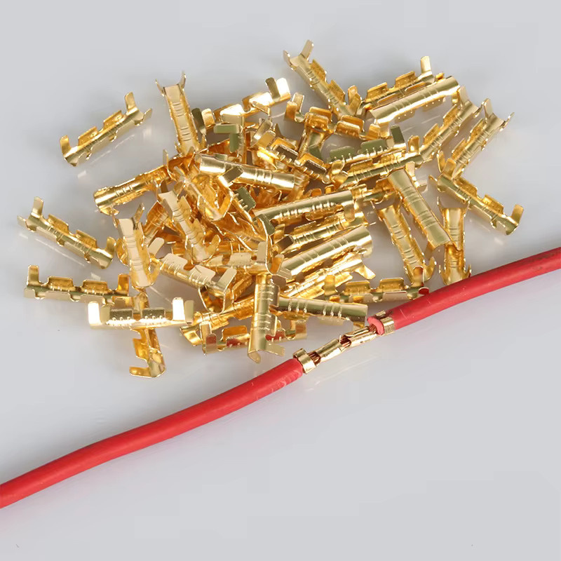 SZKOSTON Doppel-U-förmige parallele Kaltstecker-Anschluss Kaltklemme DJ453 in Gold für 0,3 - 1,5 mm² - Bild 2