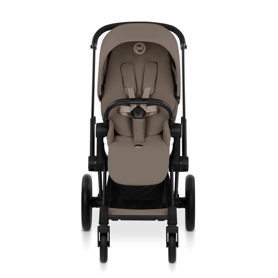 Cybex Kinderwagen Priam 5 Comfort in Matt Black mit Babywanne Coconut Brown - Bild 1