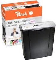 Strip Cut Aktenvernichter Peach PS400-02 in Schwarz und Silber - Bild 1