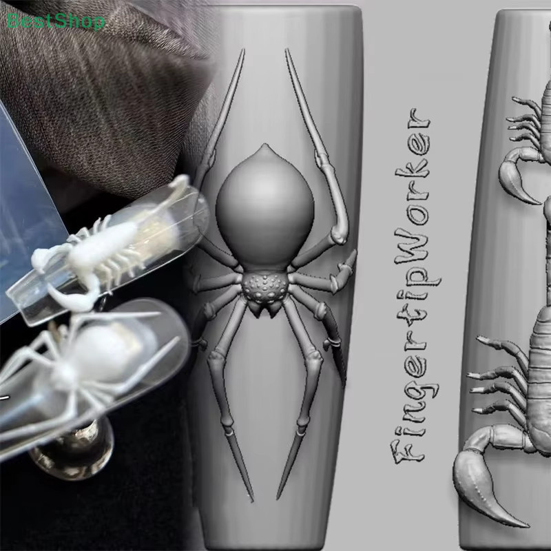 HNKMP Nagelform 3D Silikon Spinne Skorpion, Transparente Maniküre Vorlage - Bild 2