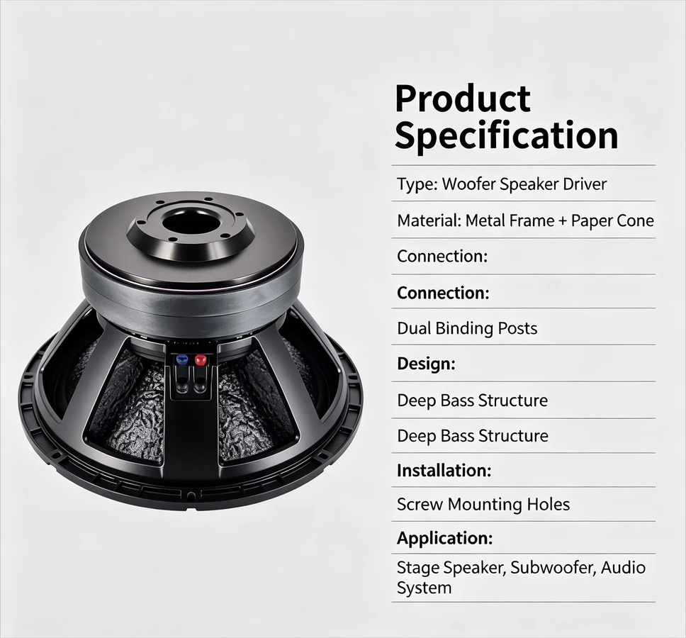 L18X452 CF18805 Aktiver Bühnen-Subwoofer 18 Zoll mit 2000W Leistung in Schwarz - Bild 4