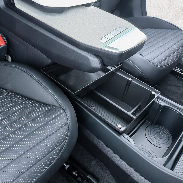 KIA EV4 Aufbewahrungsbox für den Innenraum, doppellagige zentrale Verkleidung aus ABS-Material, Schwarz, Linkslenker - Bild 1