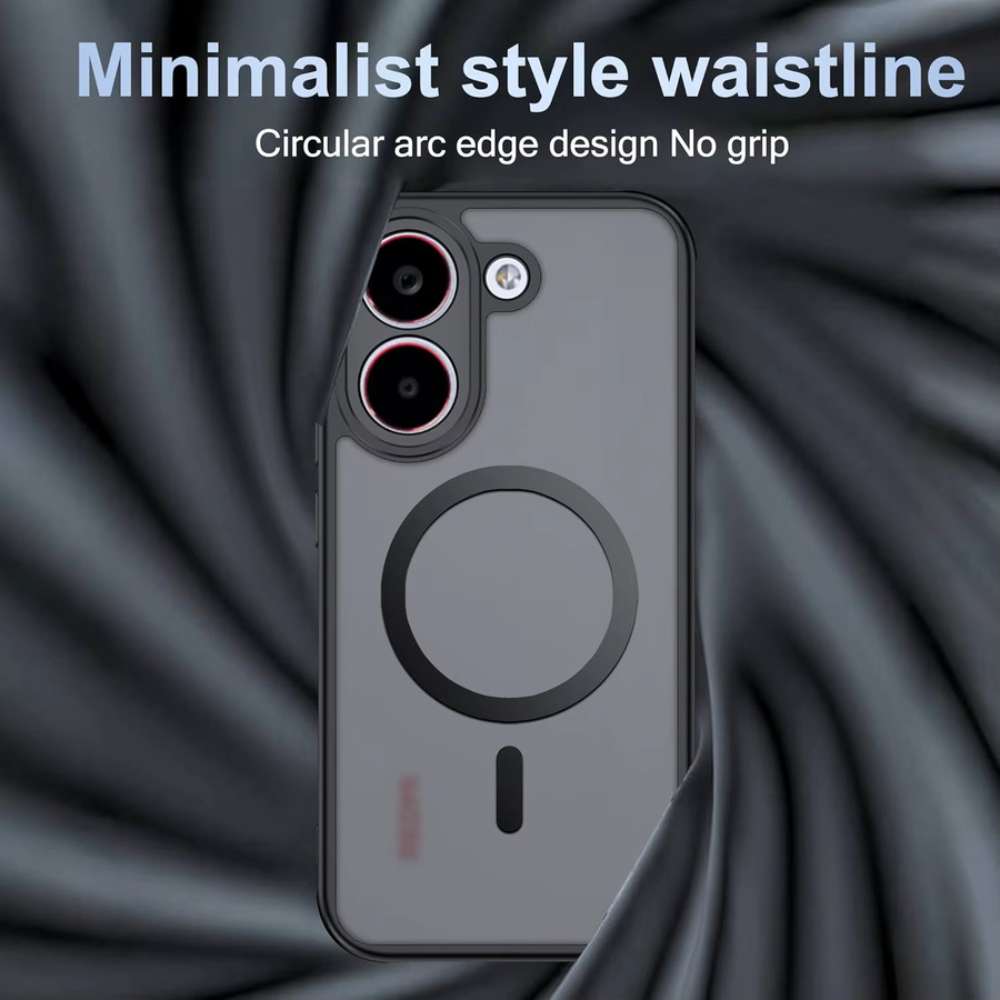 Stoßfeste Handyhülle für Xiaomi POCO X8 Pro Max Turbo 5 mit magnetischem kabellosem Laden und Mattschutz in Schwarz - Bild 5