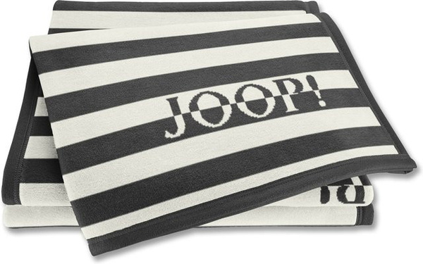 JOOP! FABRICS Outdoor Decke gestreift in Beige, Grau und Schwarz B: 160 cm, T: 130 cm