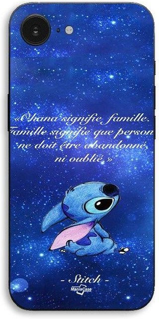 Maniacase iPhone 17e Hülle Disney Stitch Design in Schwarz und Blau - Bild 1