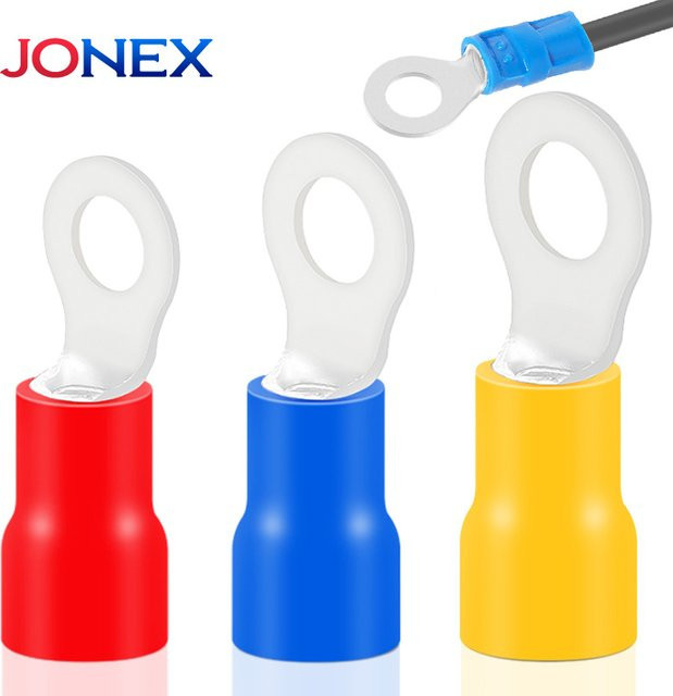 Jonock 50 Stück Ring Crimp Terminals Isolierte Aderendhülsen für schnelle Kabelverbindungen M4 M5 M6 - Bild 1