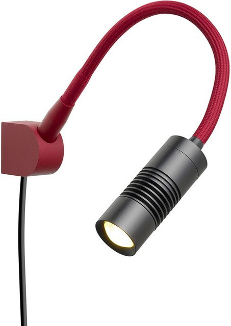 Oligo A Little Bit LED-Wandleuchte in Schwarz und Rot matt, dimmbar mit warmweißem Licht (3000K) - Bild 1