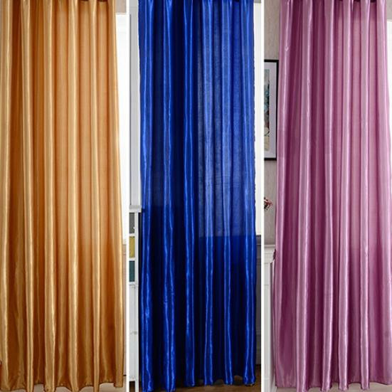 Verdunkelungsvorhang von Household Craft in Grau, einfarbiges Polyester-Panel mit Rod Pocket, Breite: 100 cm, Höhe: 200 cm - Bild 1