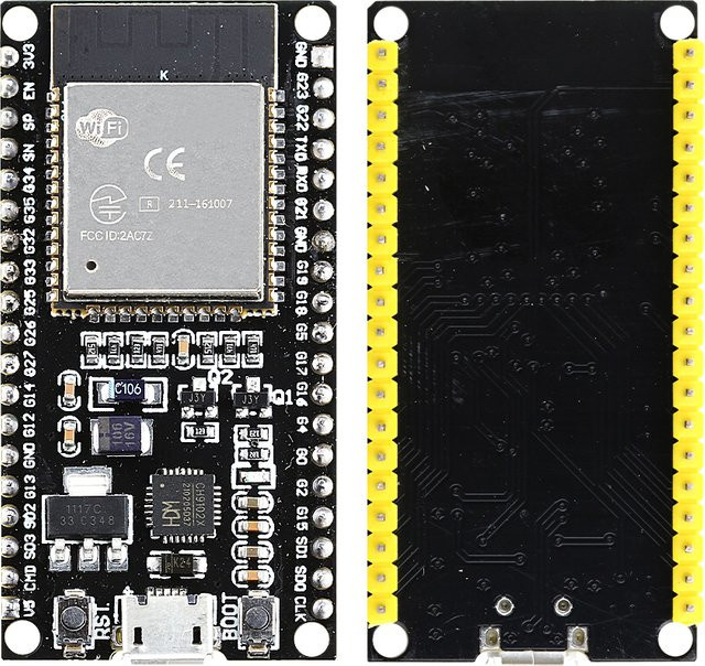 CH9102X ESP32 Entwicklungsboard mit 2,4G WLAN und Bluetooth BLE MCU-Modul, Dual Core, USB Micro, Schwarz - Bild 1