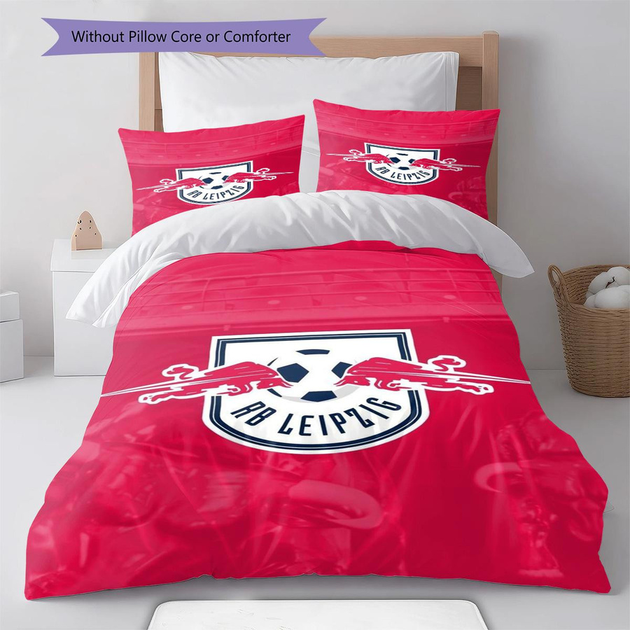 RB Leipzig Logo Muster Bettwäsche Set mit Bettbezug und 2 Kissenbezügen B/H: 200 x 220 cm - Bild 2