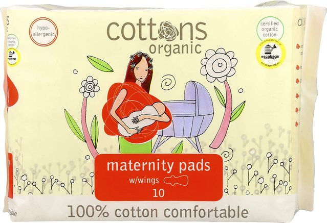 Cottons Wochenbetteinlagen, 10 Stück, beige, 100% Baumwolle - Bild 1