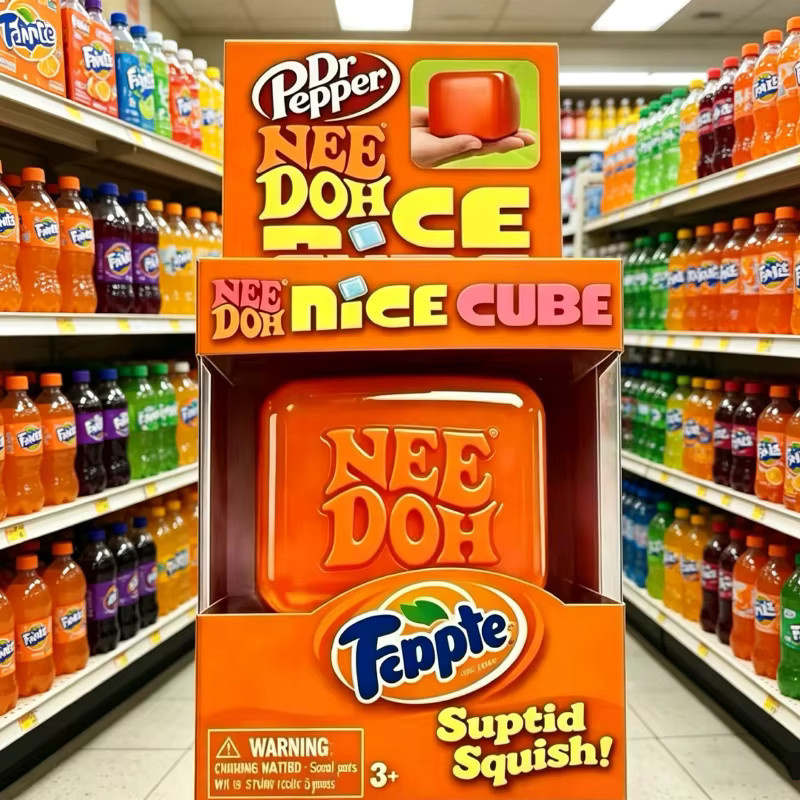 Needoh Nice Cube Suptid Squish, Stressabbau-Quetschspielzeug, multicolour - Bild 3