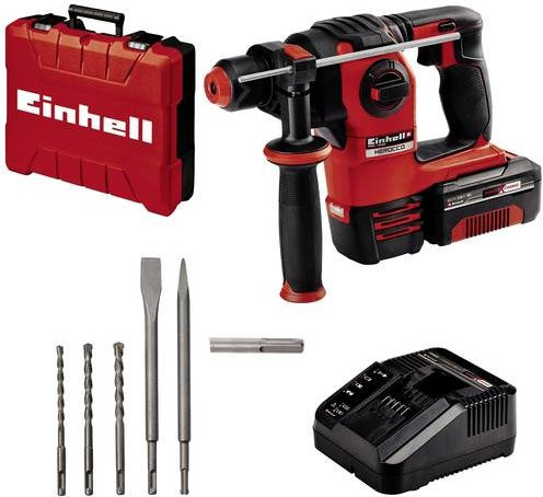 Einhell Power X-Change HEROCCO Kit SDS-Plus-Akku-Bohrhammer 18V mit 3,0Ah Li-Ion Akku in Rot - Bild 1