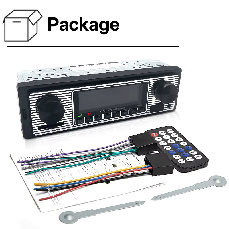 Hippcron 1 DIN Autoradio Stereo Digital MP3 Player mit Bluetooth, USB-A, FM, AUX und Freisprecheinrichtung in Schwarz - Bild 4
