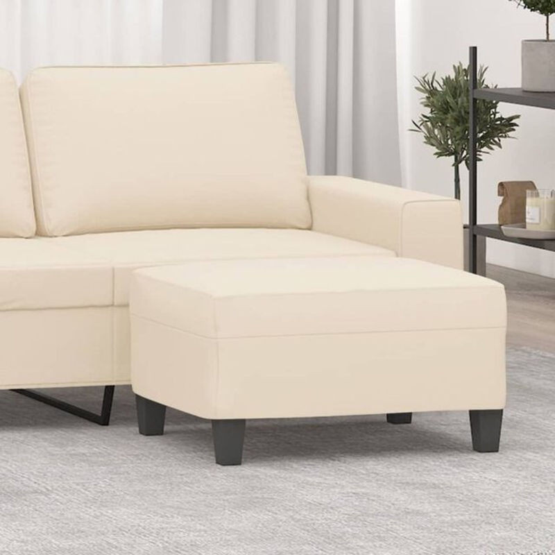 Modern Polsterhocker vidaXL aus Mikrofaser in Beige, B/T/H: 70 x 55 x 41 cm - Bild 1