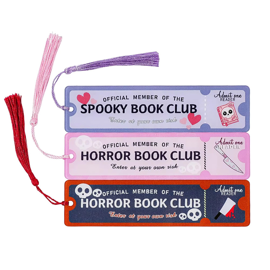 Acryl-Lesezeichen im gotischen Stempeldesign von Ghost Book Club, transparent und mehrfarbig - Bild 1